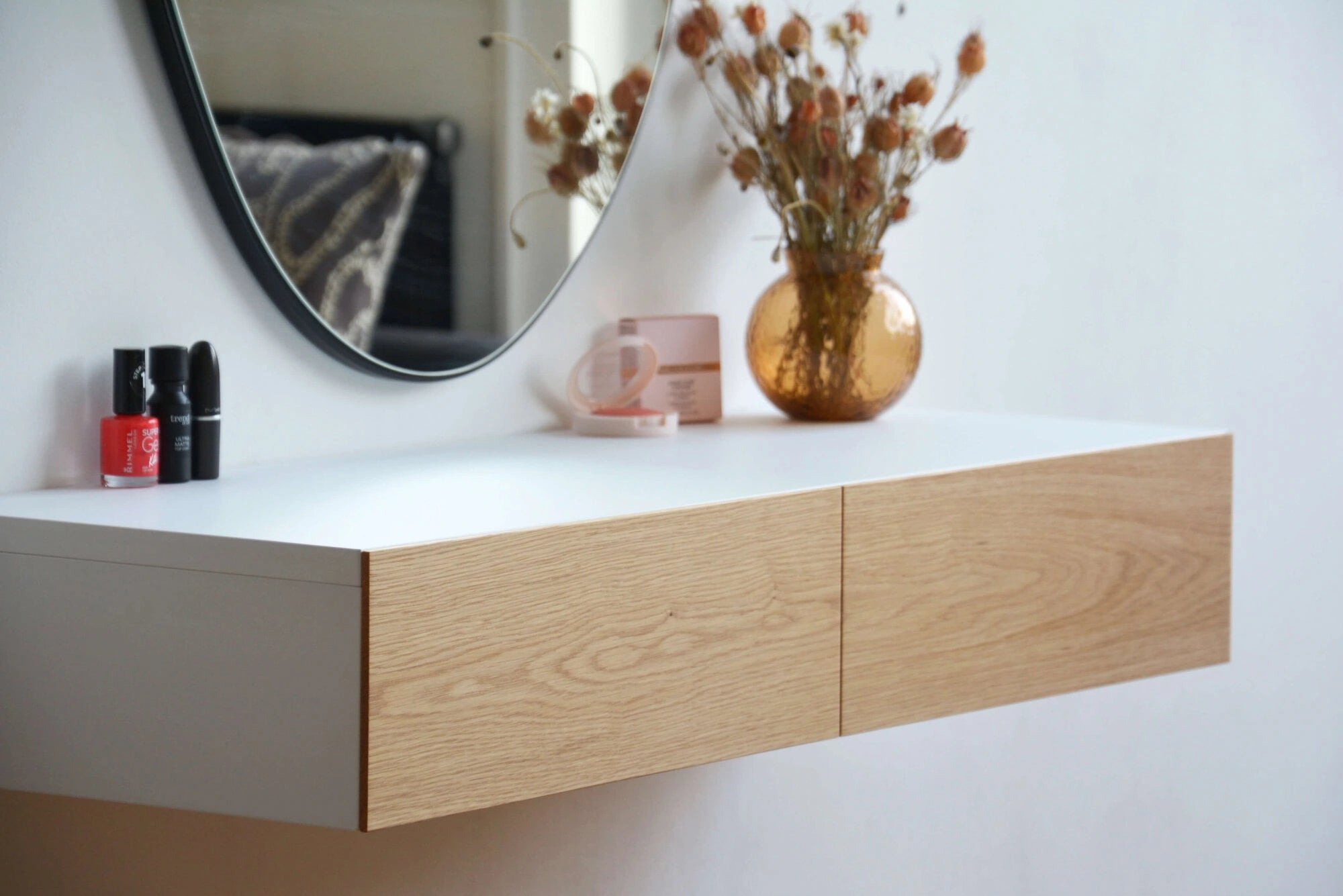 dressing table shelf designs ESSENTIAL Floating dressing table with oak drawers