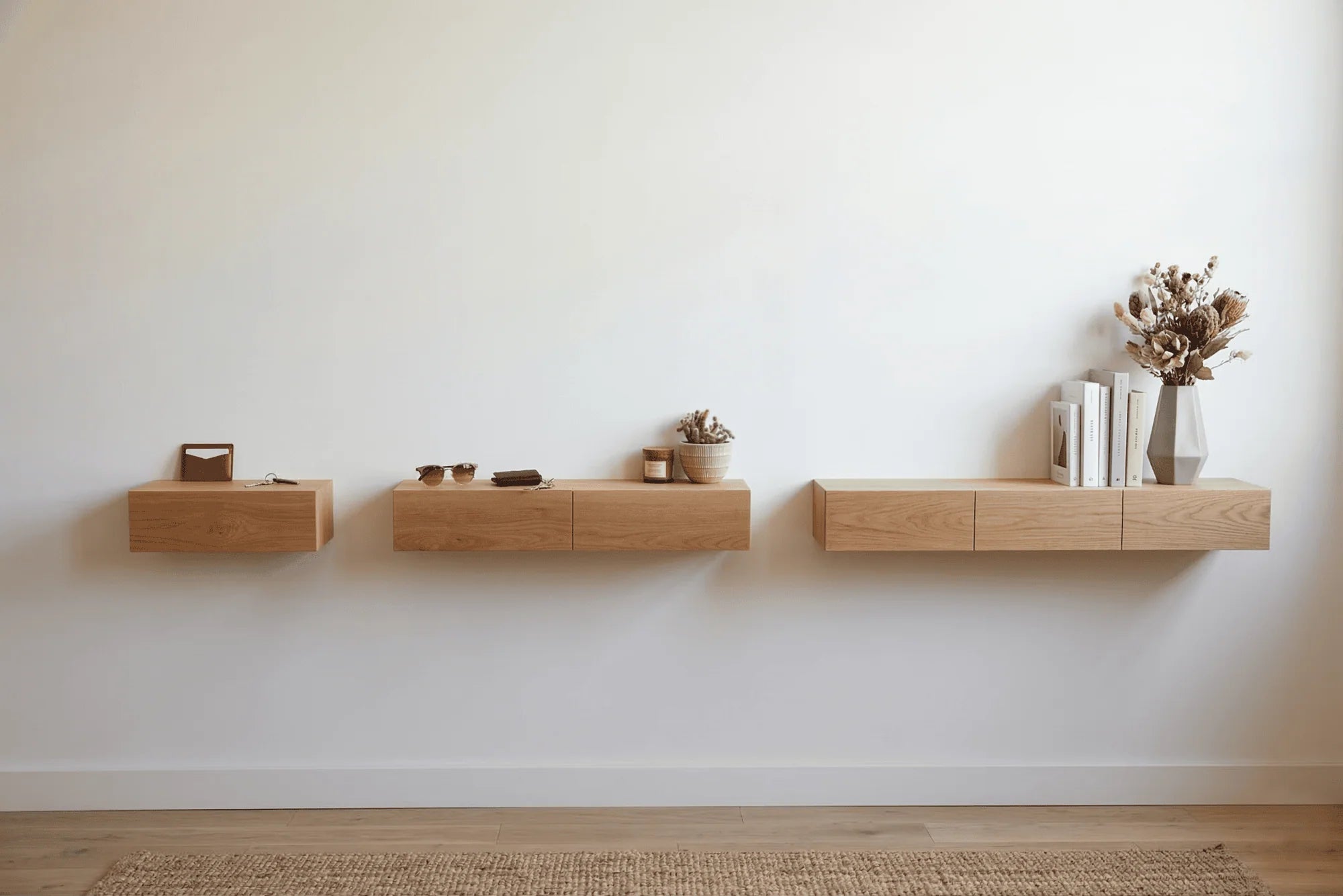 custom size entryway shelf